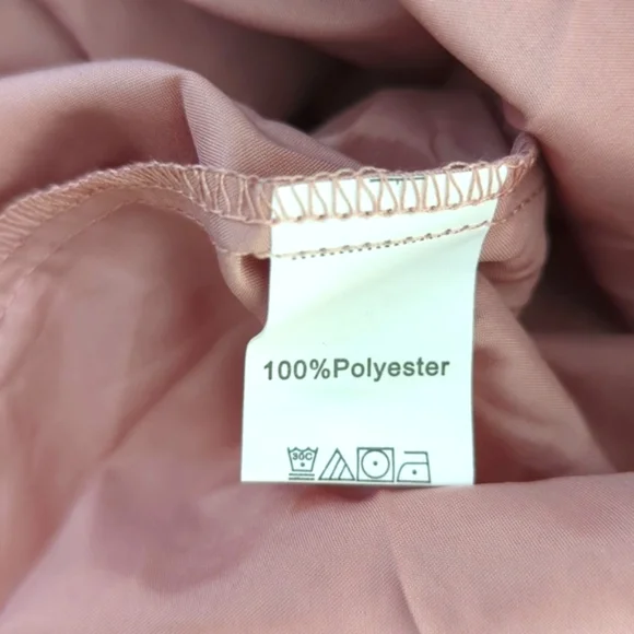 NWOT Miss Sparkling Boutique Layered Chiffon Swiss Dot Rose Blouse Size XL - Picture 9 of 9